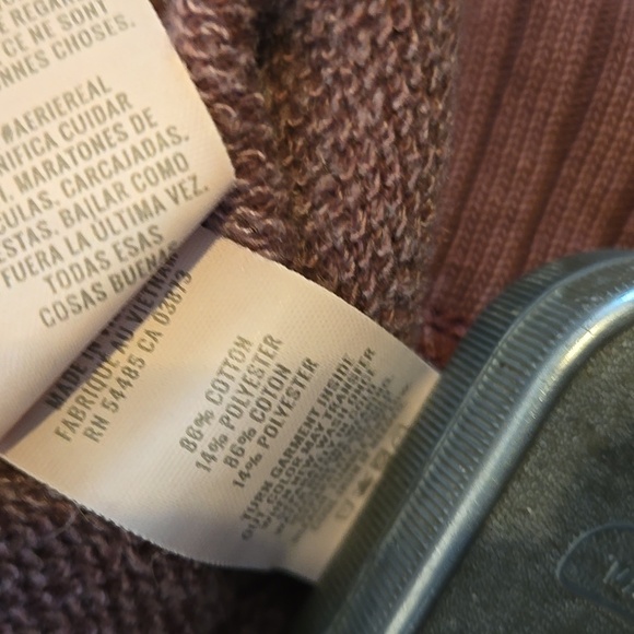 Aerie Deep Rose Pink Oversized Zip Up Quarter Zip Sweatshirt - Picture 7 of 7